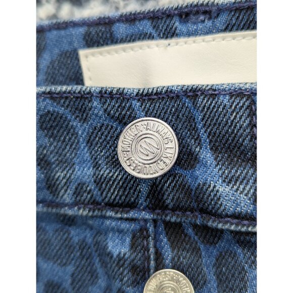 Mother Superior The Tomcat Ankle Sinister Blue Jeans Womens 32 Leopard Crop - Picture 8 of 16